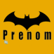 Batman: Chauve-souris noire sur fond jaune